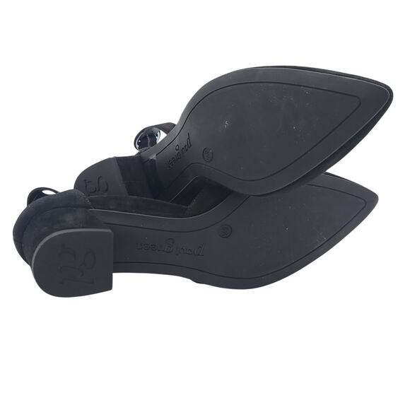 Paul Green Annie Suede Ankle-Strap Block Heel Pumps Black US 9 EUC 3" Heel - Picture 6 of 8